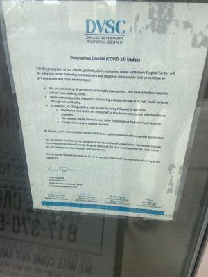 Again another covid sign - if people can't come in due to the owners rules, then don't post it due to covid at the door !!!