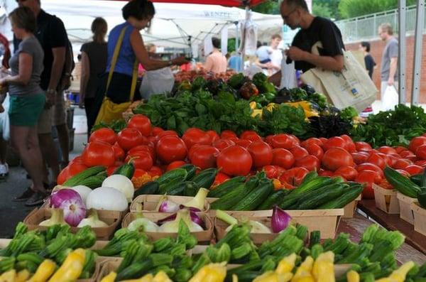 What a farmers market is all about -- garden-fresh produce!