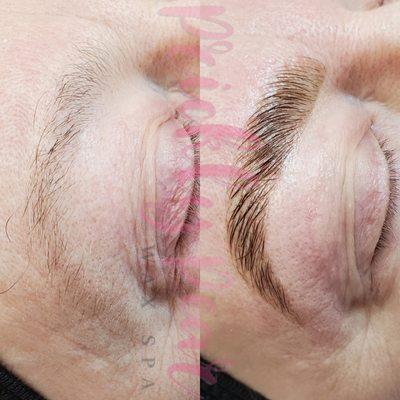 Brow Lamination adds volume and depth to weaker brows, and makes them easier to manage.