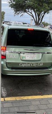 The Driver of this cab denied flights crew service.