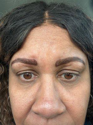 Henna tinted brows.