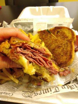 Reuben full of goodies.