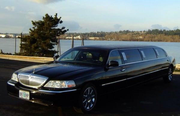 Black stretch limo