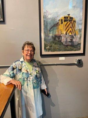 Opening of my watercolor exhibit, Trains and Trade that made America through October 2023 Wedge Brewery, 5 Foundy St., Asheville, NC