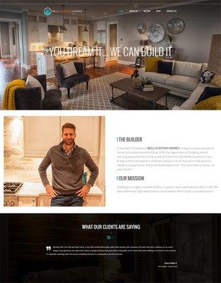 New Web Design for Bell Custom Homes.