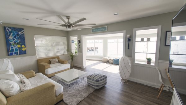 A living area of a client room.