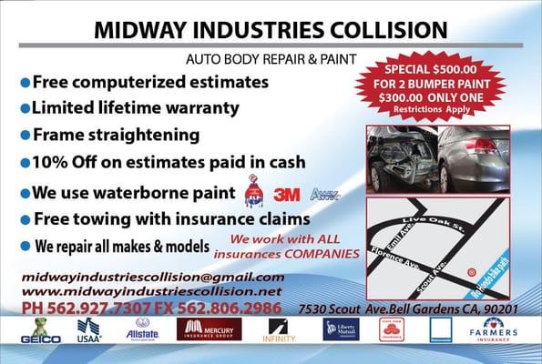 a recent poster from midway industries collision