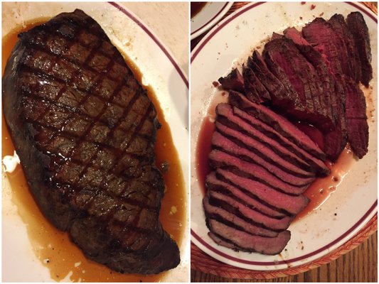 "Just a hunka hunka burnin' love!" Marinated London Broil off the grill, nicely rested & a beautiful medium-rare