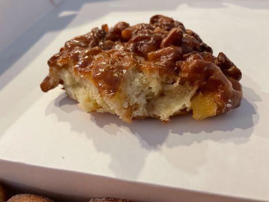 Apple fritter with apple filling