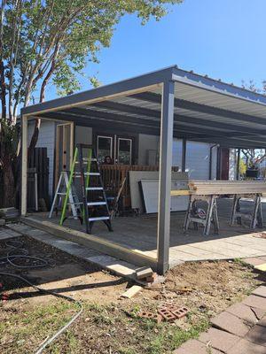 New metal carport going up