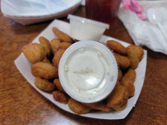 Bottle caps, fried jalapeños.