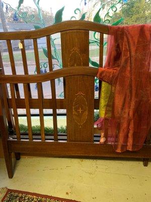 Antique bed with rails  $$395