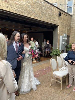 Walking down the aisle