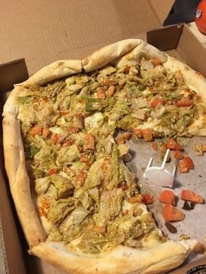 Salad pizza looks like barf