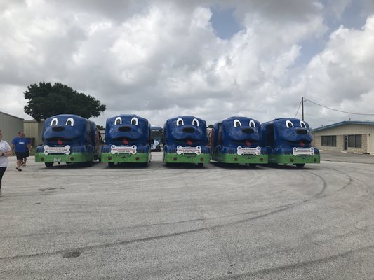 Our line up of Big Blue Dogs right out of production!