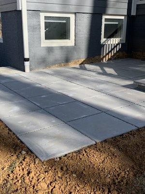 Permeable patio in Vienna Virginia winter project.