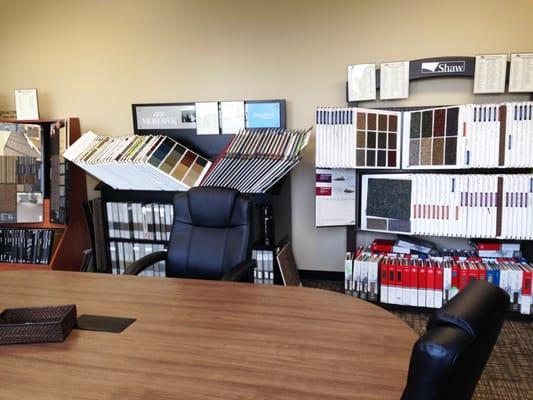 Commercial flooring, and commercial carpet design center at Contract Furnishings Mart, Kent, WA