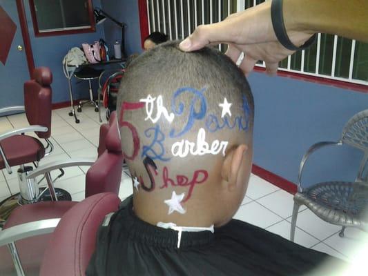 design by our barber...