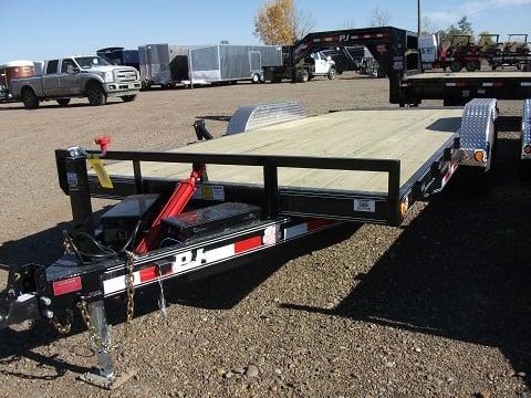 PJ 20' Hydraulic Quick Tilt Flatbed Trailer