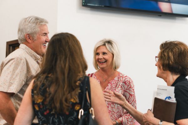 Smiling faces can be found before service at Claremore Assembly of God.