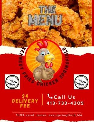 New menu for Kennedy fried chicken springfield.
The store now is UNDER NEW OWNERSHIP