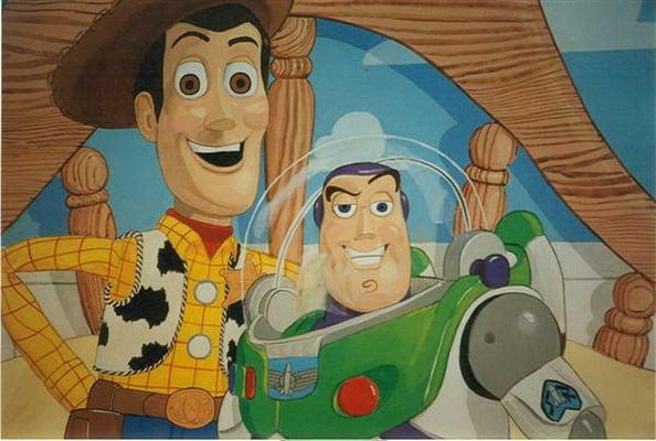 Buzz & Woody kids mural