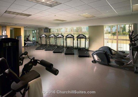 Fitness Center with cardio and weight machines