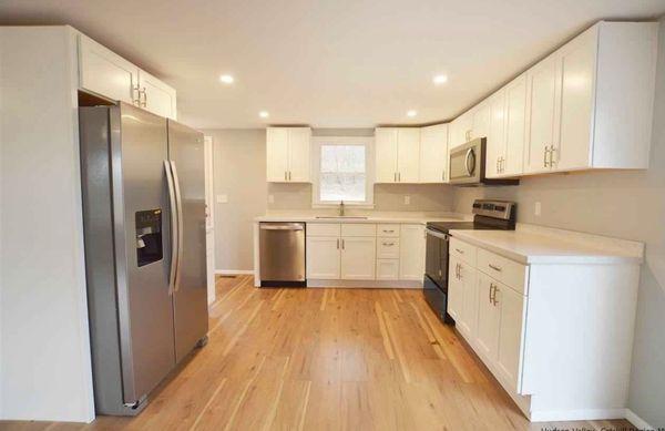 Newly remodeled kitchen in Highland, NY with custom floors.