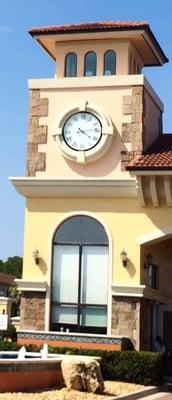 Clock at the top of the security guard house