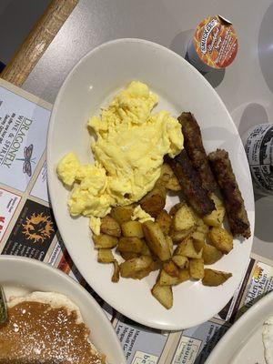 Home Fries scrambled eggs sausage