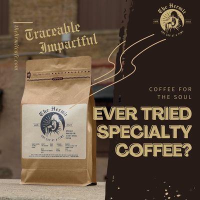 ad for the hermit specialty coffee