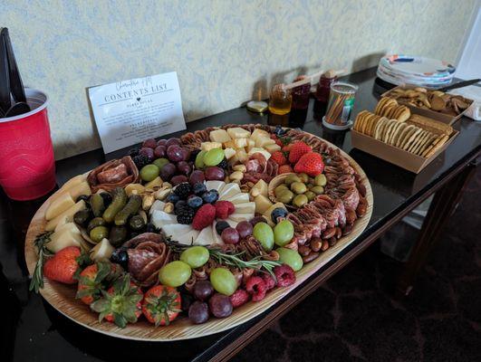 A beautiful charcuterie spread.