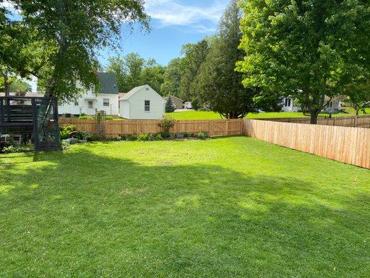 4' cedar fence