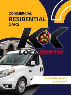 Commercial, Residential and Car Locksmith Service. Miami Fl.786-6092049