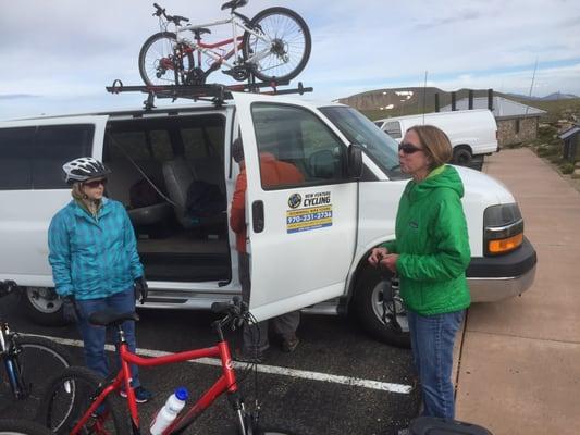 Carrie (co-owner) gave our group clear instructions just before we started on our great ride down Trail Ridge Road.