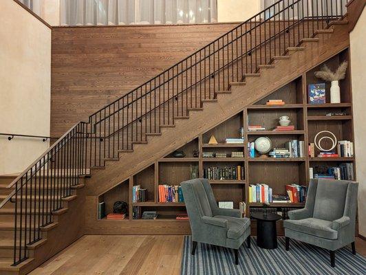 The staircase and reading nook