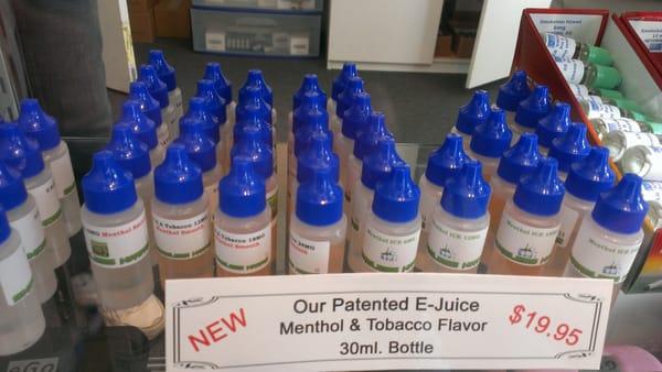 menthol and tobacco flavor juices