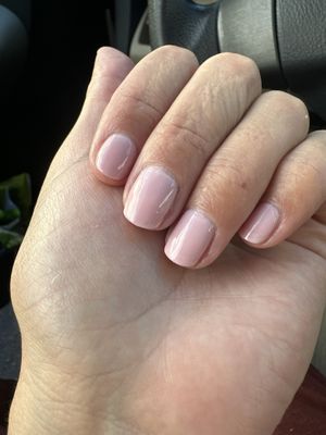 Simple regular mani, no complaints she was great!