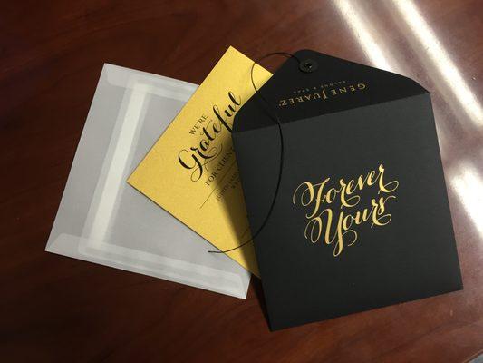 Envelope, Personalized Certificate, Translucent Envelope - Foil Stamped, Button & String, Custom Die-cut