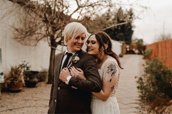 Bride and groom portraits