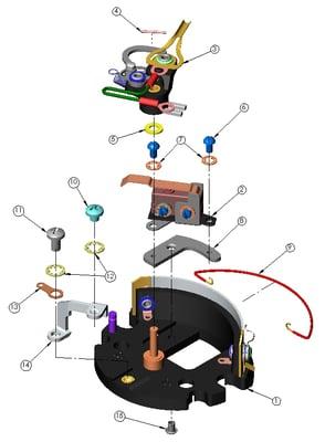 Mechanical & Electrical component Exploded view - For the Aircraft Industry