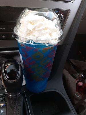 Blue Raspberry Coolatta w/whipped cream