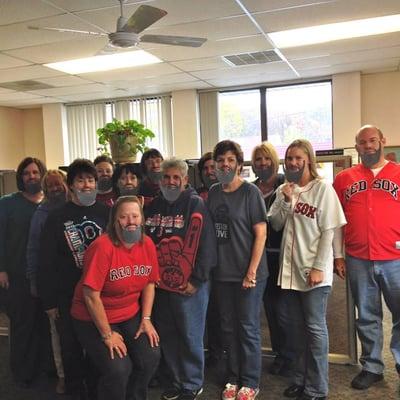 Rooting for the Red Sox, beards and all!