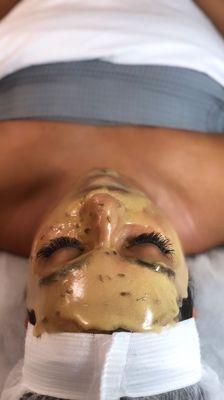 Signature Facial with the collagen face mask