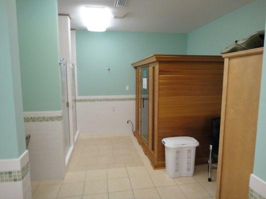 Spa-Restrooms with Showers, Lockers, Far Infrared Sauna.