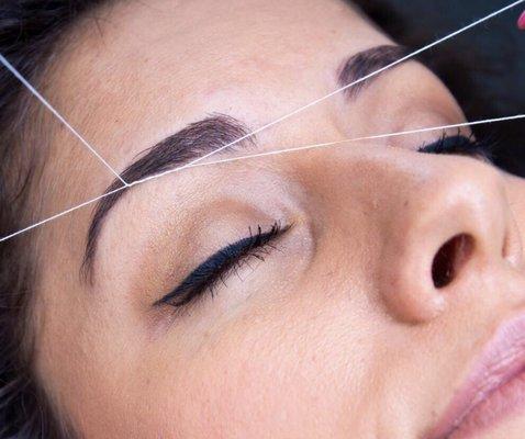 Eyebrows threading    ,Is a hair removal service . Last longer 2 week. please ,check it this beautiful place .