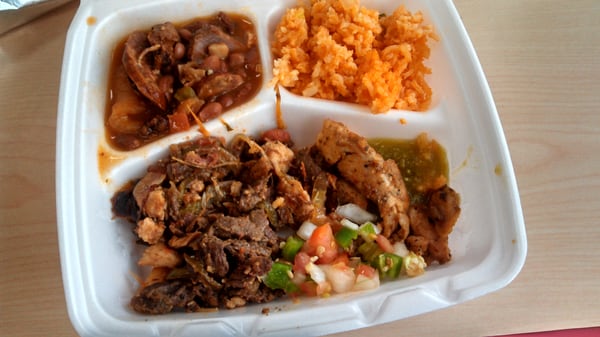 Mixed fajita plate. 3.99