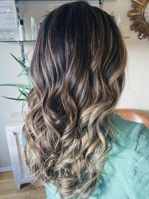 Dark blonde highlights