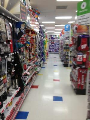 Aisles and aisles of party favors!