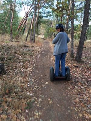 Cruising the paths.